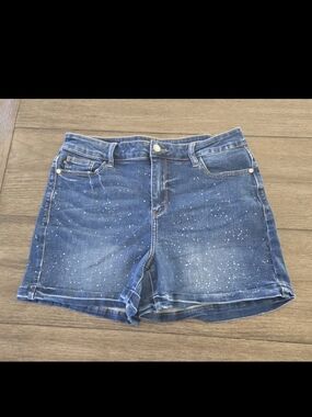 Judy Blue Ava Splattered High Rise Stretch Dark Blue Shorts JB150081 Size XL